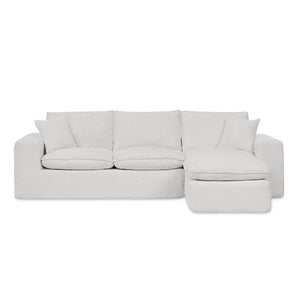 English Elm 107'' Boucle L-shaped Sectional with Reversible Chaise Deep Foam Seat Living Room Beige W1413S00162