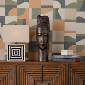 Taurus Table Lamp - Handcrafted Artisanal Design with Ivory and Black Finish for Modern Spaces