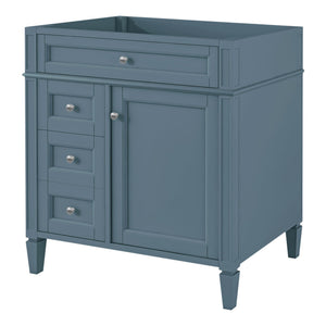 English Elm 30'' Freestanding Bathroom Vanity Base with Tip-out Tray and Adjustable Shelf Storage N710P236988M