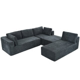 English Elm Modern Large Modular Sectional Sofa For Living Room, Bedroom, Salon, 3 Piece Free Combination