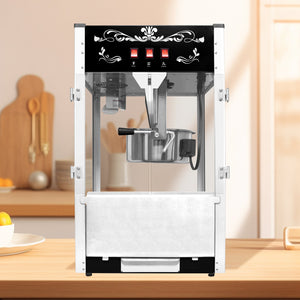 English Elm Commercial Popcorn Machine 16 Oz Steel Kettle Theater Style Countertop Popper 80 Cup Black W2841P218104
