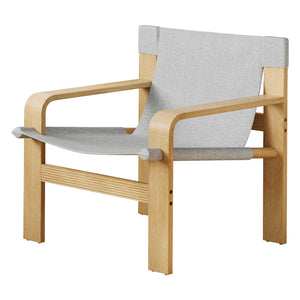 English Elm Detachable Oak Accent Chair with Solid Wood Frame, Wide Armrest, Removable Washable Linen Cover LIGHT GREY W2336P251804