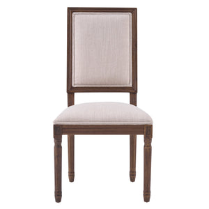 English Elm [set of 2] Cane Back Dining Chairs Rubberwood Fluted Legs French Provincial Style N767P263677B