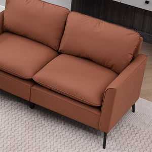English Elm Ts Cat Paw Faux Leather Accent Chair Nordic Retro Single Seat for Bedroom Lounge Brown W2311P457724
