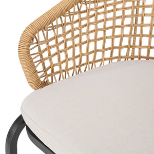 English Elm Christopher Knight Home® - ARIAS Light Brown PE Rattan Club Chair Set of 2 – Boho Curved Back, Water‑Resistant Cushions, Iron Frame 65763.00PELBRN