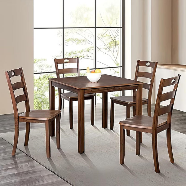 English Elm Transitional Counter Height 3pc Dining Set with USB Charging, Storage Shelves & Padded Seats Walnut 42 L x 41 W x 13 H B2741P381507