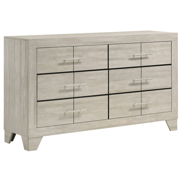 English Elm Pierce Queen Bedroom Set with Led Headboard Diamond Embossed High Gloss Finish B062S01770