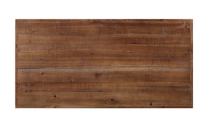 English Elm Ikram Industrial Pine Veneer Coffee Table with Open Shelf and X-frame Metal Base B2726P448746