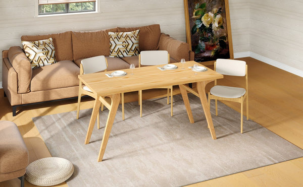 English Elm Transformer Solid Wood Convertible Table Adjustable Height Expandable Top for Small Spaces Natural N735P406282N