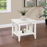 OSP Home Furnishings Sierra Mission End Table White Finish