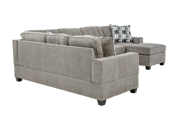 English Elm Oslo Gray Upholstered Sectional With Reversible Chaise & Cup Holders - Perfect For Family Lounging! B078S00592