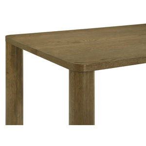 English Elm Sexton Farmhouse Rectangular Dining Set Seats Four with Upholstered Chairs B062S01457