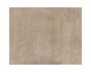 Sunpan Calathea Hand-Tufted Rug - Unique Artisan Craftsmanship with Tropical Palm Leaf Design for Your Home Sand