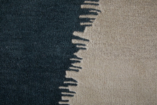 Feizy Rugs Katya Modern Hand-tufted Wool Rug - Geometric & Abstract Design For Stylish Home Décor Enhancement Taupe,Blue,Tan Wool Kty8990fgrnmlth00