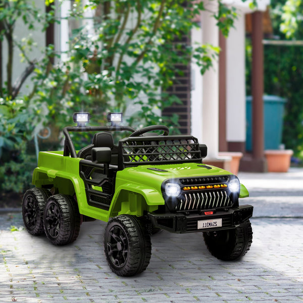 English Elm Qaba 12v Four Motor Kids Electric Ride on Truck with Trailer and Parent Remote W2225P249885