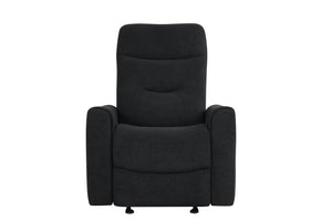 English Elm Paterson Microsuede Velvet Rocker Recliner Plush Swivel Chair for Living Room Black B078P497895