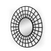 Christopher Knight Home® - Noble House - Crandall Handcrafted Modern Round Wall Mirror, Black