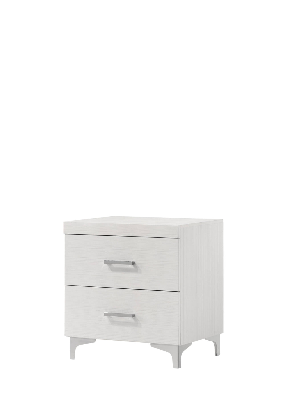 English Elm Casilda White Nightstand with Dovetail Drawer, Metal Glide & 100lb Capacity – Stylish Storage B2726P339263