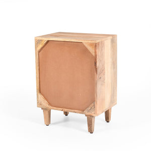 English Elm Christopher Knight Home® - Natural Solid Mango Wood Nightstand with 1 Drawer, Minimal Cutout Handles, Handcrafted Modern Finish N758P194740X