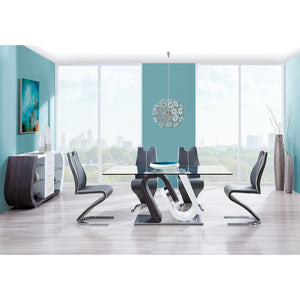 English Elm ANNE Buffet White & Gray Solid Wood/MDF Console with Two Shelves and Drawer — Compact, Stylish Storage B201P215790