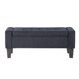 OSP Home Furnishings Baytown Storage Bench Charcoal