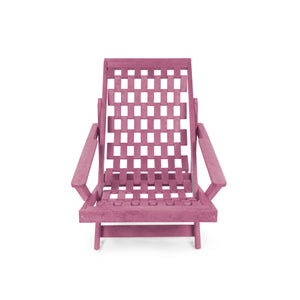 English Elm Pinecrest Outdoor Folding Lounge Chair Recycled Hdpe Reclining Patio Seat with Cushion Burgundy B2745P409695