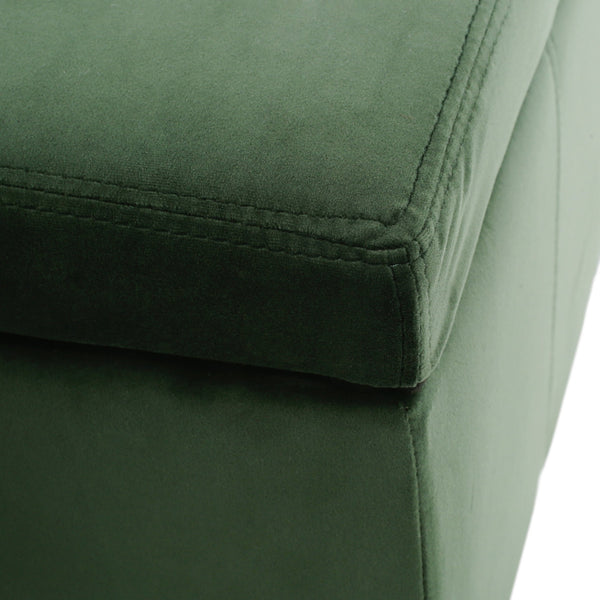 English Elm Indoor Tufted Upholstered Storage Bench with Lift Top Hidden Compartment for Entryway Forest Green N779P396200G
