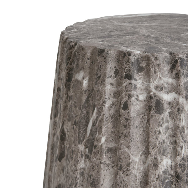 English Elm Christopher Knight Home® - Outdoor Carved Side Table - Modern Lightweight Concrete Pedestal For Indoor & Outdoor Elegance N773P283510B