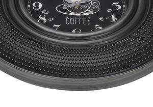 English Elm Clocks, 20" Round Charcoal Grey Wall Clock With Silent Quartz Movement For Stylish Home Décor B2710P287077