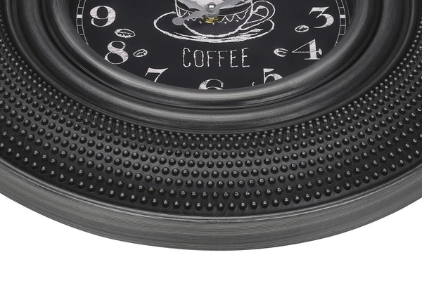 English Elm Clocks, 20" Round Charcoal Grey Wall Clock With Silent Quartz Movement For Stylish Home Décor B2710P287077