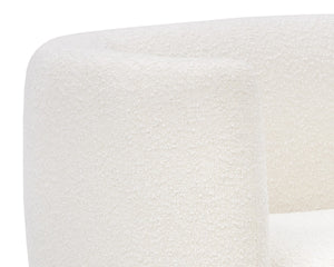 Sunpan VALENCE Sculptural Armchair in Maya White Boucle – Modern Elegance for Stylish Living Spaces 107996