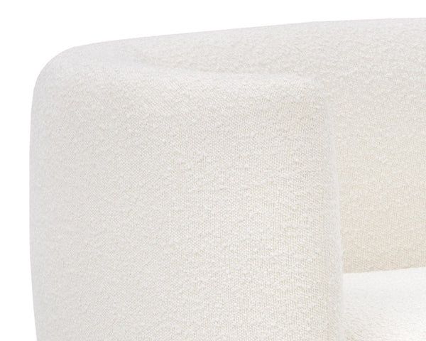 Sunpan VALENCE Sculptural Armchair in Maya White Boucle – Modern Elegance for Stylish Living Spaces 107996