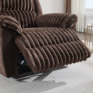 English Elm Cc Power Recliner Chair Faux Leather Executive Seat with Usb Port for Home Office Brown Mix W1805S00197