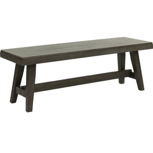 English Elm Contemporary Grey Birch Veneer Dining Bench with Rubberwood Legs for Modern Interiors B011P473687