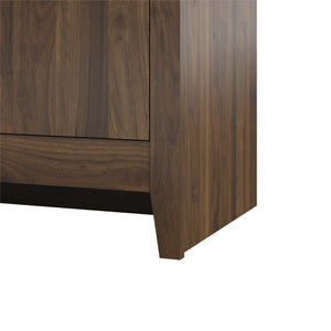 English Elm Tv Stand for 65 Inch Screens with Open Shelves Cabinets and Wire Management B2733P436849