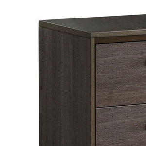 English Elm Manvel Solid Wood Nightstand Two Drawer Antique Gray Finish for Modern Bedrooms B056P417103