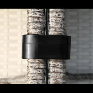 English Elm Fully Assembled 10-Piece Outdoor Wicker Seating Group For 7 - Comfortable, Stylish & Modular Design B120S00121