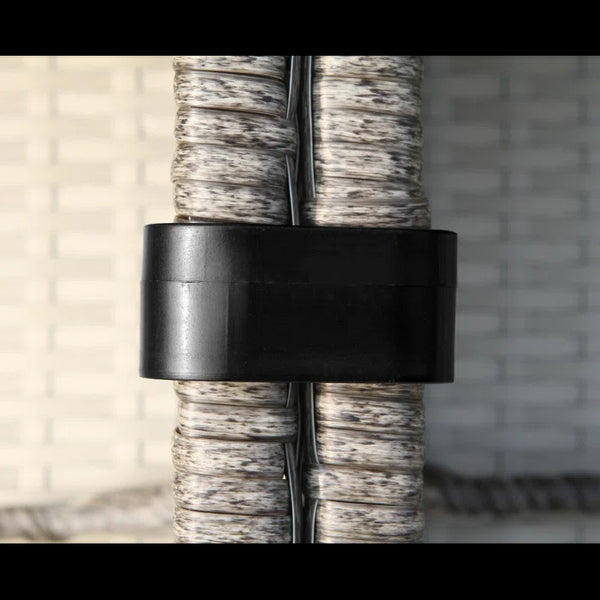 English Elm Fully Assembled 10-Piece Outdoor Wicker Seating Group For 7 - Comfortable, Stylish & Modular Design B120S00121