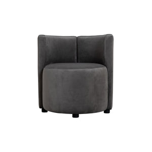 English Elm Upholstered Dark Grey Dining Chair with Backrest — Ergonomic Plush Accent Seat for Kitchen & Living Room W2998P235173