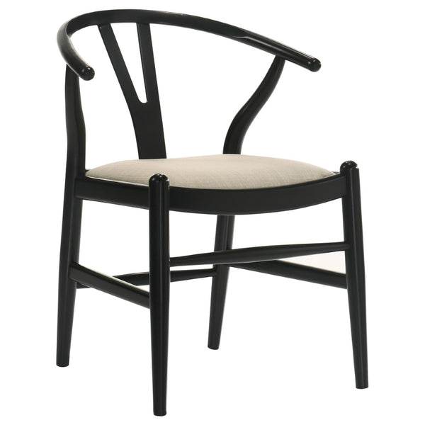 English Elm Spivey Mid-century Faux Marble Extendable Dining Set with Wishbone Chairs Seats Four B062S01472