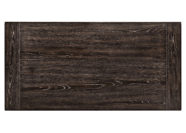 English Elm Rustic Round Wooden Coffee Table 48" Dia x 20" H with Weathered Finish, Turned Legs, Open Shelf and Button-Tufted Beige Linen Top Gray 50 L x 27 W x 10 H B2741P357617