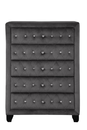 English Elm Encore 5-Piece Modern Tufted Queen Bedroom Set With Stylish Upholstered Bed And Ample Storage Options B009S01726
