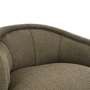 English Elm Amanda Sculptural Boucle Accent Chair Plush Cream Upholstery for Modern Living Spaces Green N767P381615G