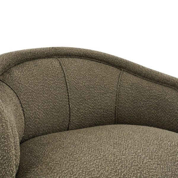 English Elm Amanda Sculptural Boucle Accent Chair Plush Cream Upholstery for Modern Living Spaces Green N767P381615G