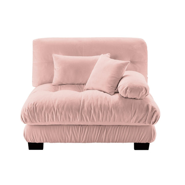 English Elm Pariss Modular Rsf Sectional Unit Blush Chenille Armless Sofa with Foam Cushioning W714P253477