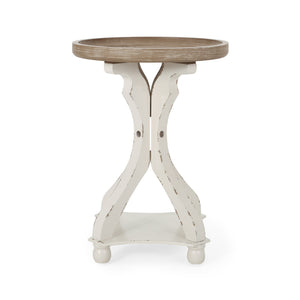 English Elm Christopher Knight Home® - End Table - French Country Charm With Lipped Round Top, Ideal Accent For Living Spaces & Entryways N771P239460Y