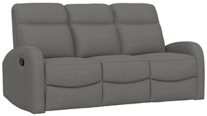 English Elm Brown Dual Reclining Sofa with Pillow Back Cushions and Pull Tab Seats for Living Rooms Gray B361P483238