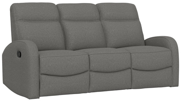 English Elm Brown Dual Reclining Sofa with Pillow Back Cushions and Pull Tab Seats for Living Rooms Gray B361P483238