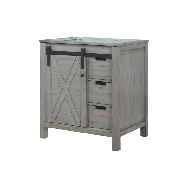 English Elm Ash Grey Bath Vanity - 30" W Modern Design With Soft-Close Drawers, Durable Storage Solutions! B2731P260986