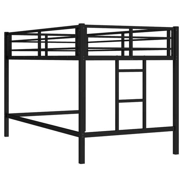 English Elm Twin Metal Loft Bed With Ladder & Guardrails - Stylish Space-Saving Solution For Kids’ Rooms! W1580P309651-GIGA